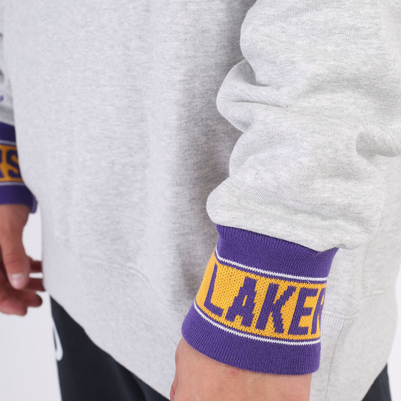 Мужская толстовка Mitchell and ness Celebration Crew (350FLALAKEGRH)  - цена, описание, фото 4